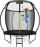 Kindertrampolin 244cm Garten Netz Leiter 3 Beine UV-Best&auml;ndig Max 50kg EN71
