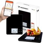 K&uuml;chenwaage mit Bluetooth, Kalorienanalyse, LCD-Display, 10 kg