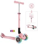GLOBBER JUNIOR FOLDABLE LIGHTS pastellrosa, mit Leuchtrollen