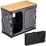 Campingschrank Triabo - Bambus Arbeitsplatte - Outdoor-Schrank faltbar
