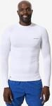 UV-Shirt Surfen Herren langarm 100 wei&szlig;