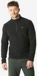 Fleecepullover Herren 1/2&nbsp;Rei&szlig;verschluss Wandern - MH100 schwarz