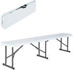 LIFETIME Outdoor Klappbank faltbar tragbar wetterfest Schwerlast 183 cm