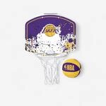 Mini Basketballkorb mit Ball f&uuml;r T&uuml;rbefestigung - Wilson NBA Los Angeles Lakers