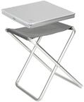 Hocker + Tablett - Grau - Grau