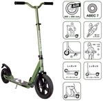 SIX DEGREES Aluminium Scooter All Terrain 300/205 mm olivgr&uuml;n