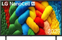Samsung LG NanoCell AI 55NANO80A6B, 55 Zoll, NanoCell, Smart-TV, WLAN, Schwarz,
