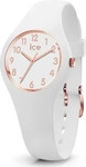Ice-Watch Ice Watch Ice Glam - Wei&szlig; Ros&eacute;gold - Zahlen M&auml;dchen Wei&szlig;er Uhr...
