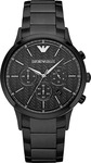 Emporio Armani AR2485 Herrenuhr aus schwarzem Metall Schwarz Herren