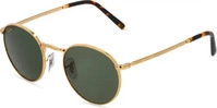 Ray-Ban Rund Unisex Gold Gr&uuml;n RB3637 Neu Rund