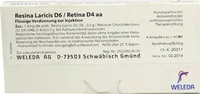 PZN-DE 02131060, Weleda 00226500, Weleda RESINA LARICIS D 6/Retina D 4 aa Ampullen 8