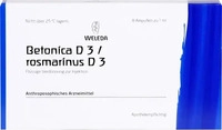 PZN-DE 01619635, Weleda 00069100, Weleda BETONICA D 3/Rosmarinus D 3 Ampullen 8 ml,