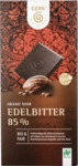GEPA Bio Edle Bitterschokolade mit 85% Kakao Naturland 4013320066379