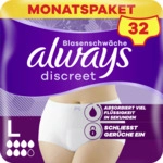 Always Monatspaket Discreet Inkontinenz H&ouml;schen Plus Gr. L 8001090959614