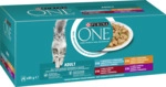 Purina ONE Adult Zarte St&uuml;ckchen in Sauce mit Hochseefisch, Huhn, Rind und Lamm