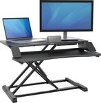 Sitz-/Steh Workstation Fellowes Corsivo, bis 17 kg, B 615 x T 800 x H 110 mm, schwarz