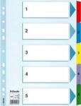 Esselte Karton-Register Mylar, Zahlen 1-5