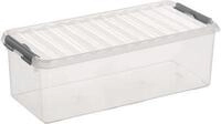 Aufbewahrungsbox Sunware Q-LINE, Verschlussclips, transparent, stapelbar, 9,5 l, L