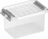 Aufbewahrungsbox Sunware Q-LINE, Verschlussclips, transparent, stapelbar, 0,4L, L 118