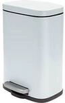 SPIRELLA Treteimer AKIRA, 12 Liter, Tretmechanismus, L 280 x B 193 x H 379 mm, weiss