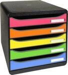 Exacompta Big Box Plus Iderama Harlekin, 5 offene Schubladen A4/A4+/24x32, leise,