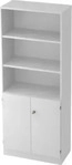 Regalschrank, B 800 x T 420 x H 2004 mm, 5 OH, 5 B&ouml;den, 2 T&uuml;ren, abschlie&szlig;bar,