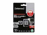 Intenso - Flash-Speicherkarte (microSDXC-an-SD-Adapter inbegriffen) - 64 GB - UHS