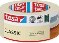 tesa Malerband CLASSIC, 50 m &times; 50 mm, innen, saubere Kanten, l&ouml;sungsmittelfrei,