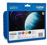 Brother Sparpaket 4 Tintenpatronen LC-970BK/C/M/Y schwarz, cyan, magenta, gelb,