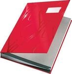 LEITZ&reg; Design-Unterschriftenmappe 5745, 18 F&auml;cher, Karton, rot