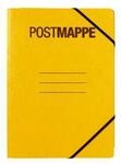 Postmappe DIN A4, gelb, mit Eckspanngummi, mit Beschriftungsfeld