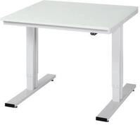 Arbeitstisch Serie adlatus 300, Melamin-Platte, B 1000 x T 1000 x H 720 - 1120...