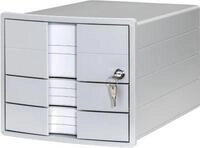 Schubladenbox HAN Impuls 2.0, Format A4, 3 geschlossene Sch&uuml;be, stapelbar,