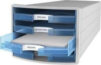 Schubladenbox HAN Impuls 2.0, 4 Schubladen, Format A4, stapelbar, offen,
