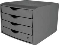Schubladenbox Helit The Green Chameleon, 4 Sch&uuml;be mit Auszugssperre, Format A4,