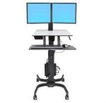 ergotron&reg; WorkFit-C Dual Steh-Sitz-Arbeitsplatz, Arbeitsfl&auml;che, h&ouml;henverstellbarer