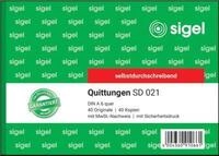 sigel&reg; Quittungen mit MWSt.-Nachweis SD021, DIN A6 quer, 2 x 40 Blatt,