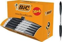 BIC Atlantis Classic Druckkugelschreiber mit mittlerer Spitze, Schwarz, 36er