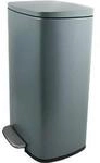 SPIRELLA Treteimer AKIRA, 50 Liter, Tretmechanismus, B 297 x L 427 x H 643 mm, grau
