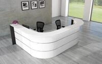 L-Theke Faro, 4-Elemente, 90&deg; Winkel, melaminharzbeschichtet, ABS-Kanten, B...