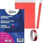 Avery Zweckform TYVRD-50 Einlassb&auml;nder 19 x 256 mm, rot, Tyvek, nummeriert, 500