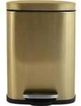 MSV Spirella Treteimer Akira, 5 l, Stahl, gold matt