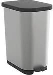 Treteimer Rotho Ribo, Volumen 35 l, mit Deckel und Inneneimer, L 400 x B 285 x H 513