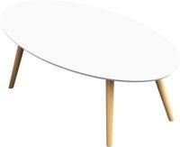Beistelltisch SCANDI, oval, 4-Fu&szlig; Gestell aus Massivholz, B 850 x T 500 x H...