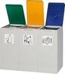 Wertstoff-Sammelsystem 2000, 40 Liter, Dreier-Element, Lieferung ohne Deckel!