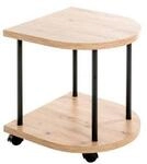 HAKU Beistelltisch, quadratisch, Stahlrohr pulverbeschichtet, Ablagen MDF