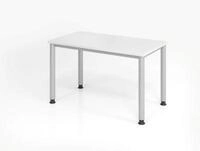 Home Office Tisch, Rechteck, 4-Fu&szlig; Rundrohr, B 1200 x T 672 x H 685-810 mm,