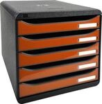 Exacompta Big Box Plus Iderama Orange glossy, 5 offene Schubladen A4/A4+/24x32,