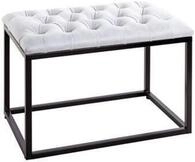 Hocker HAKU, gepolstert, B 600 x T 400 x H 450 mm, Textilgewebe in Lederoptik und