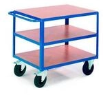 Tischwagen, 3 Ladefl&auml;chen 850 x 500 mm, Tragkraft 500 kg, f&uuml;r Produktion und